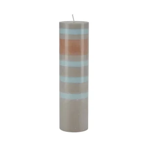 Cozy Living Bloklys H20 D5,6 - Grey/Ocher/Blue | Stribet Kvalitetslys
