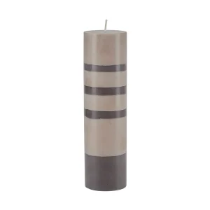 Cozy Living: Colorful Block Candle – Brown (H20 x D5,6 cm)