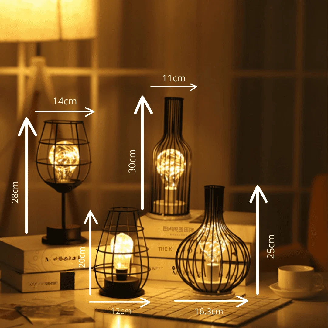 Bordlampe med åben metalskærm - Billede 6