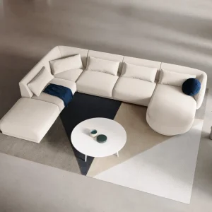 Velour venstre hjørnesofa Tulum 6seats