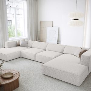 Arendal Panoramic Sofa til 6pers i chenille stof