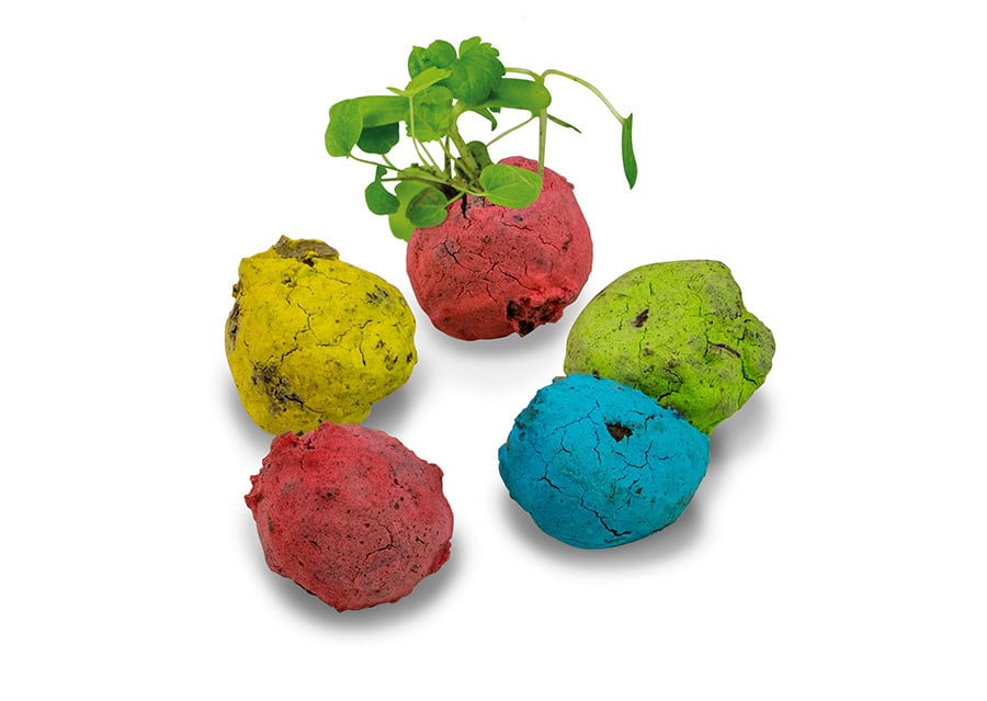 Farverige mini blomsterbolde m/u tryk - Billede 3
