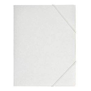 Elastikmappe A4 FSC hvid m/u tryk