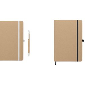 Notesbog A5 med hardcover i genbrugspap