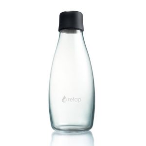 Vandflaske glas 500 ml m/u tryk