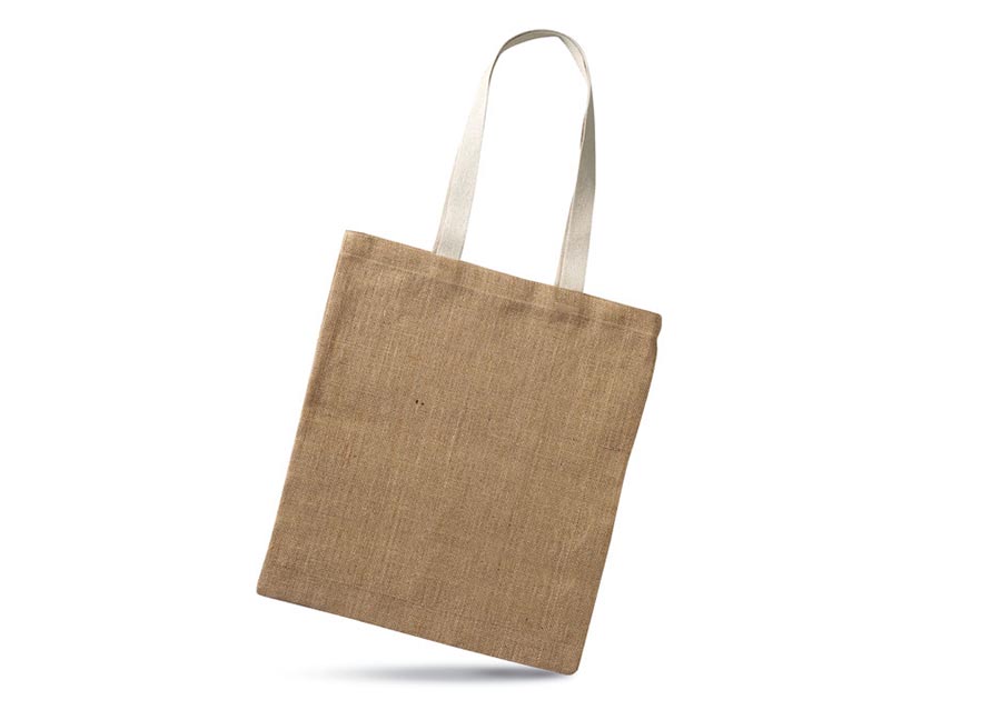 Bærepose fairtrade i jute og bomuld m/u tryk