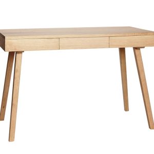 Skrivebord med skuffer FSC egetræ