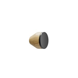 Knop Melura – Lakeret eg med mat sort metal front