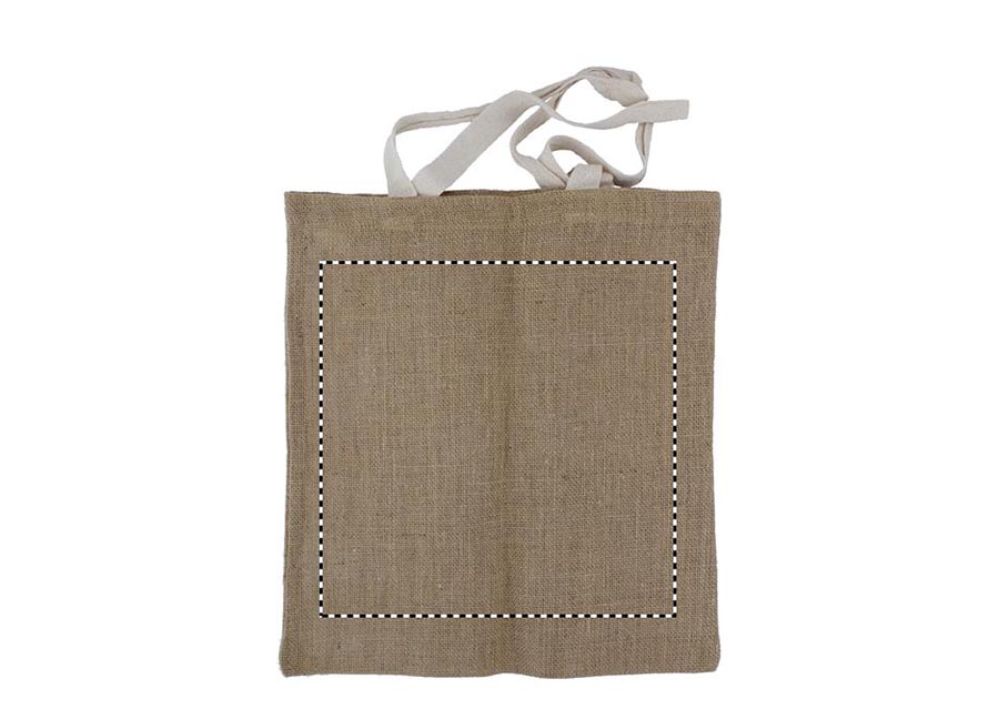 Bærepose fairtrade i jute og bomuld m/u tryk - Billede 3