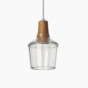 Antik Klart Glas Træ Lysekrone - Pendellampe - Moderne - Hængende