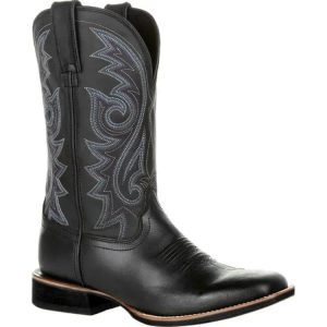 Herre Læder Cowboystøvler - Broderet - Retro - Western - Mid Calf
