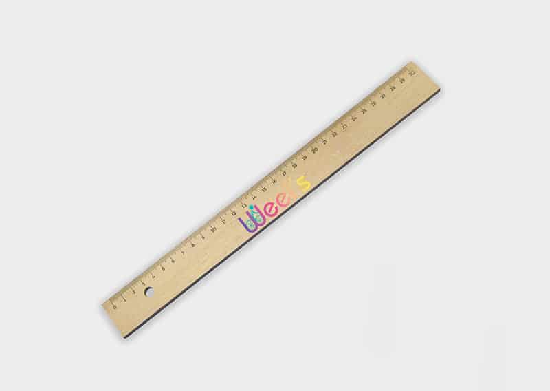 Lineal i bøgetræ 30 cm - Billede 3