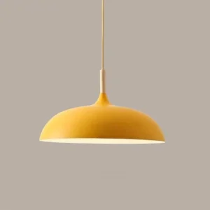 Moderne Matte Finish Macaron Pendel Lampe - Aluminium - Træ - LED Pære