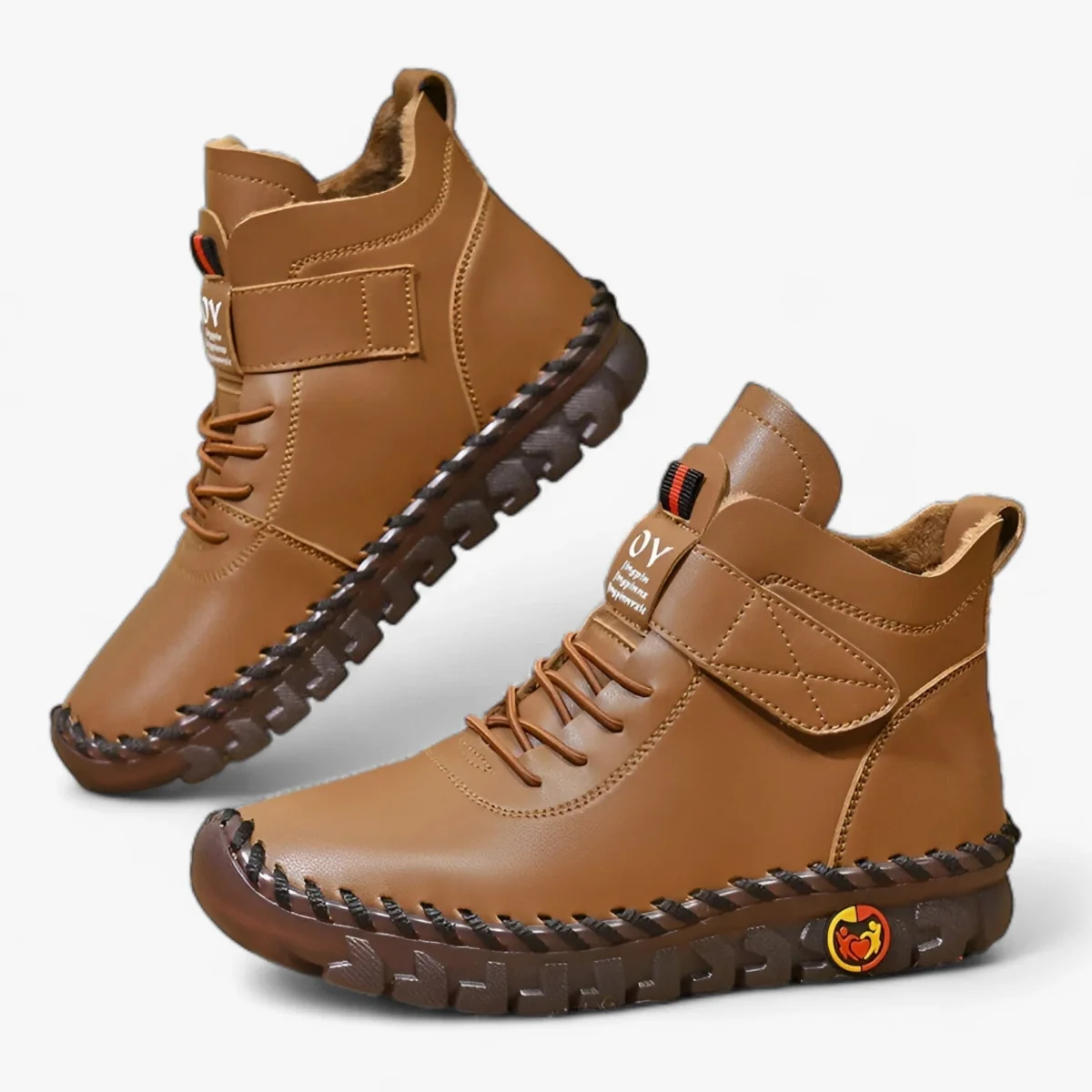 Ortopædiske Læderstøvler - Vintersko - Vandtætte - Varme - Skridsikker - Unisex - Billede 4