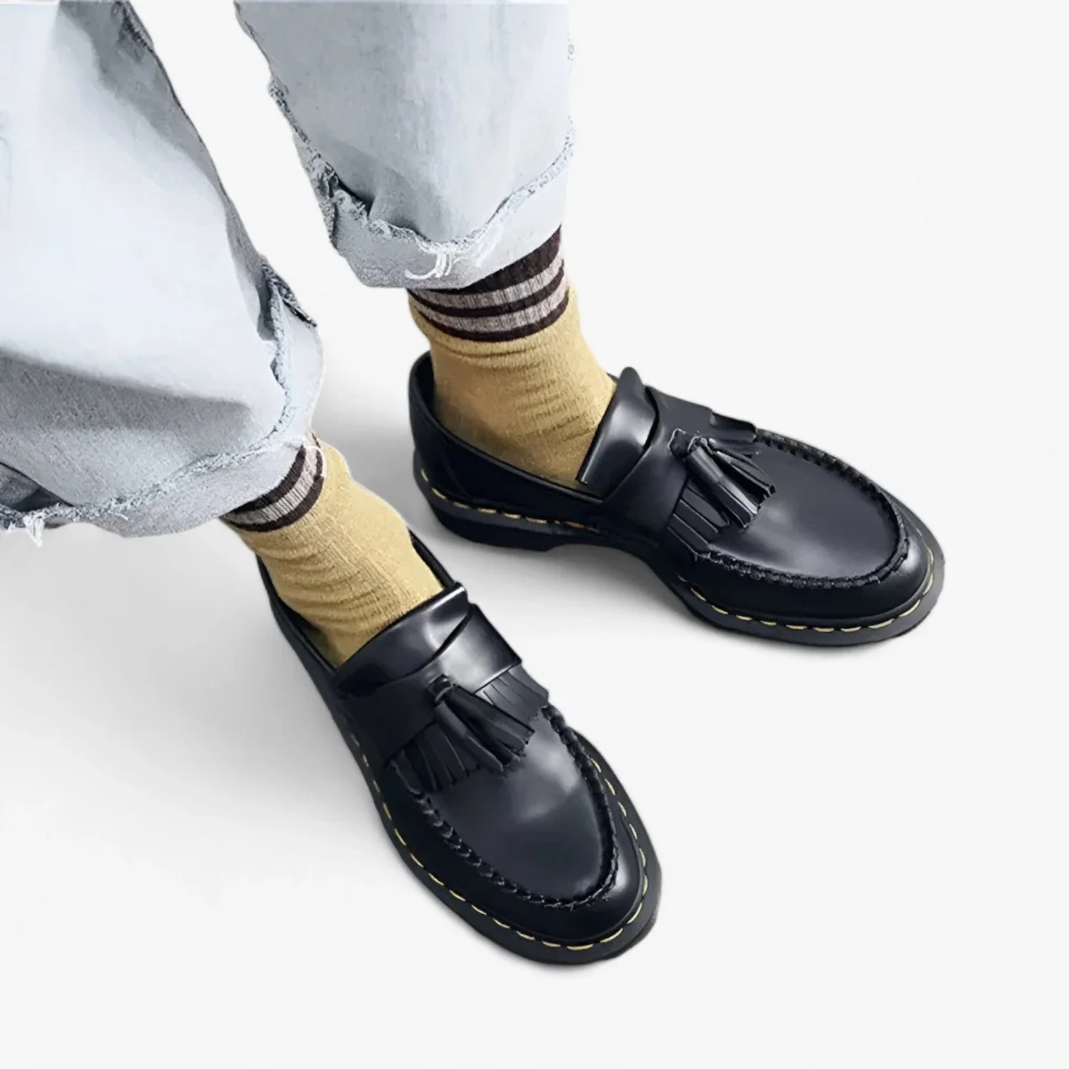 Oxford Sort Herresko - Læder - Old Money - Loafers - Tassel - Billede 5