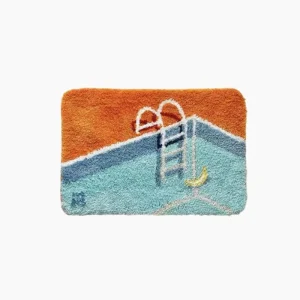 Swimming Pool Skridsikker Bademåtte til Børn - Blød - Tuftede - Håndlavet