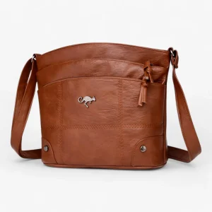 Vintage Læder Skuldertaske - Dame - Designer - Crossbody Taske